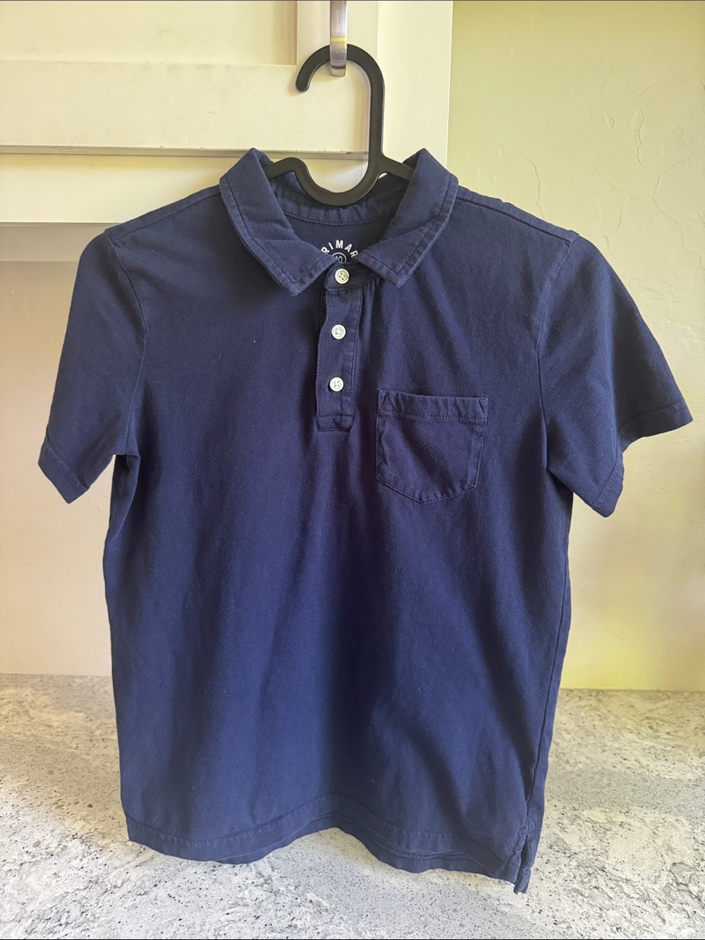 Primary Kids Navy Short-Sleeve Polo Shirt with Pocket